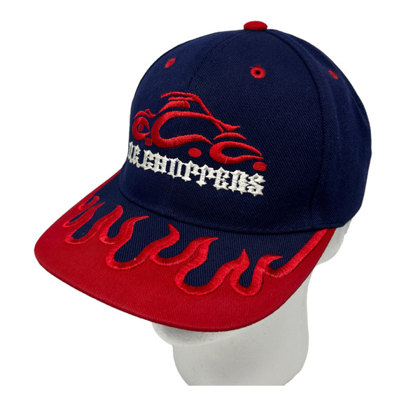 Orange County Choppers Hat Adult Size Blue, Red Adjustable Hat Cap, New, Flames - Picture 7 of 11